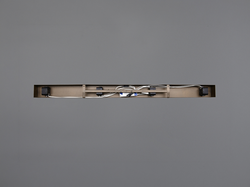 LED Pendelleuchte AMALO höhenverstellbar 4-flammig Platinum Breite 146cm