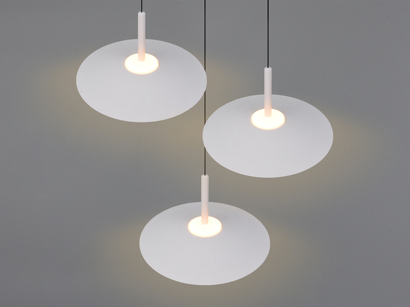 LED Pendelleuchte AMALO höhenverstellbar Weiß Cluster 3-flammig Ø 67cm