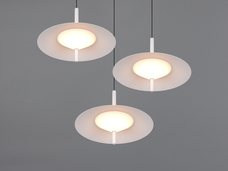 LED Pendelleuchte AMALO höhenverstellbar Weiß Cluster 3-flammig Ø 67cm