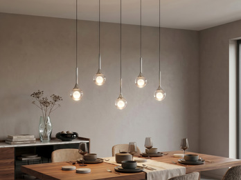 LED Pendelleuchte CALISTA 5-flammig, höhenverstellbar & dimmbar, Breite 100cm