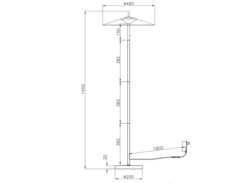 Moderne LED Stehleuchte AMALO dimmbar & 3 Lichtfarben Weiß, Höhe 145cm