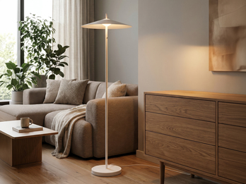 Moderne LED Stehleuchte AMALO dimmbar & 3 Lichtfarben Weiß, Höhe 145cm