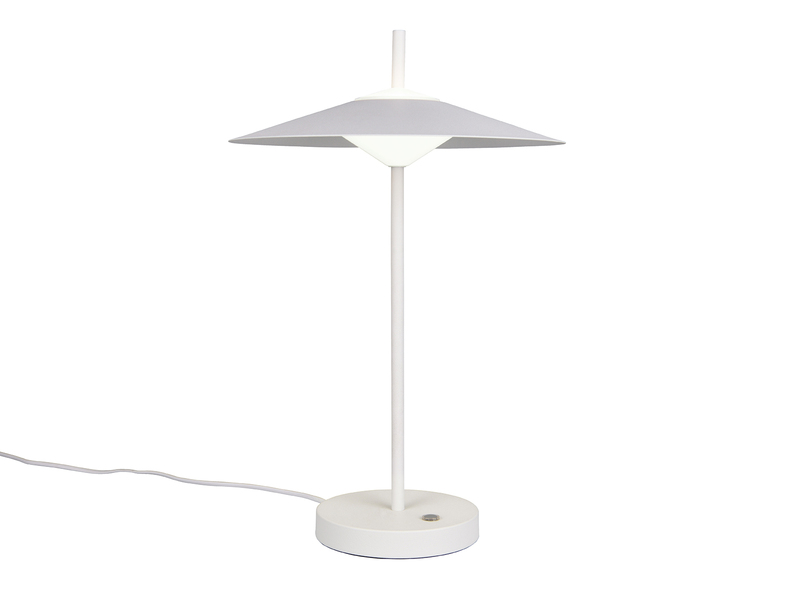 Große LED Tischleuchte AMALO dimmbar & 3 Lichtfarben Weiß, Höhe 46,5cm