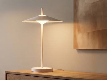 Große LED Tischleuchte AMALO dimmbar & 3 Lichtfarben Weiß, Höhe 46,5cm
