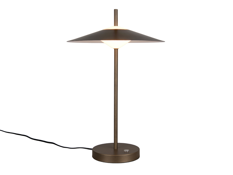 Große LED Tischleuchte AMALO dimmbar & 3 Lichtfarben Platinum, H: 46,5cm
