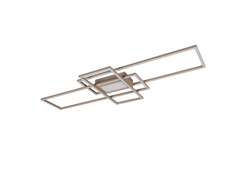 LED Deckenleuchte IRVINE Beige mit Fernbedienung hell & dimmbar, Breite 105cm