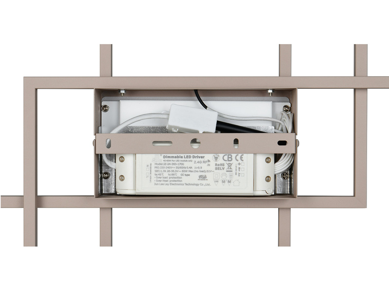 LED Deckenleuchte IRVINE Beige mit Fernbedienung hell & dimmbar, Breite 105cm