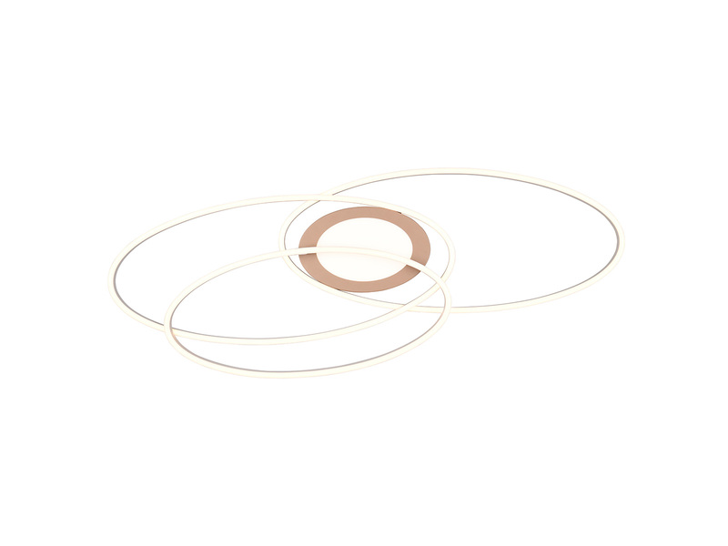 LED Deckenleuchte OVINE Coffee mit Fernbedienung hell & dimmbar, Breite 104cm