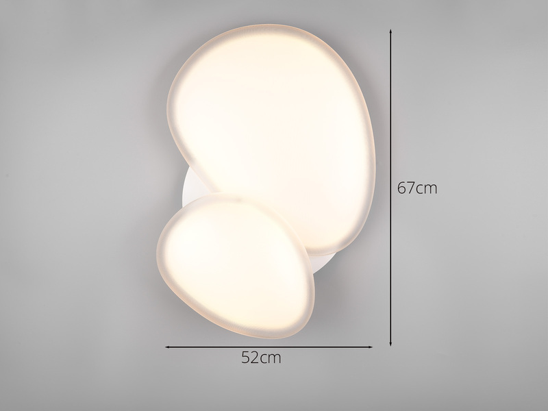 LED Deckenleuchte OZERA mit Fernbedienung & Tageslicht, Breite 67cm