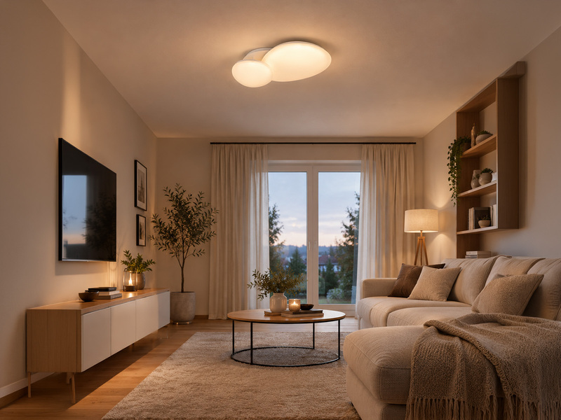 LED Deckenleuchte OZERA mit Fernbedienung & Tageslicht, Breite 67cm