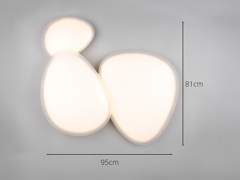 LED Deckenleuchte OZERA mit Fernbedienung & Tageslicht, Breite 95cm