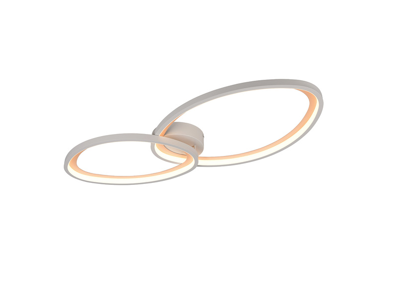 LED Deckenleuchte SIVO Grau mit Fernbedienung dimmbar, Breite 84,5cm