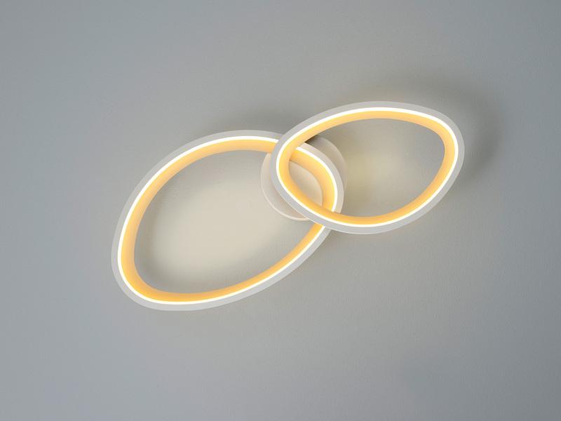 LED Deckenleuchte SIVO Grau mit Fernbedienung dimmbar, Breite 84,5cm