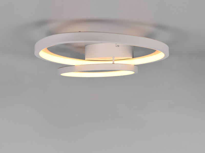 LED Deckenleuchte SIVO Grau mit Fernbedienung dimmbar, Breite 84,5cm