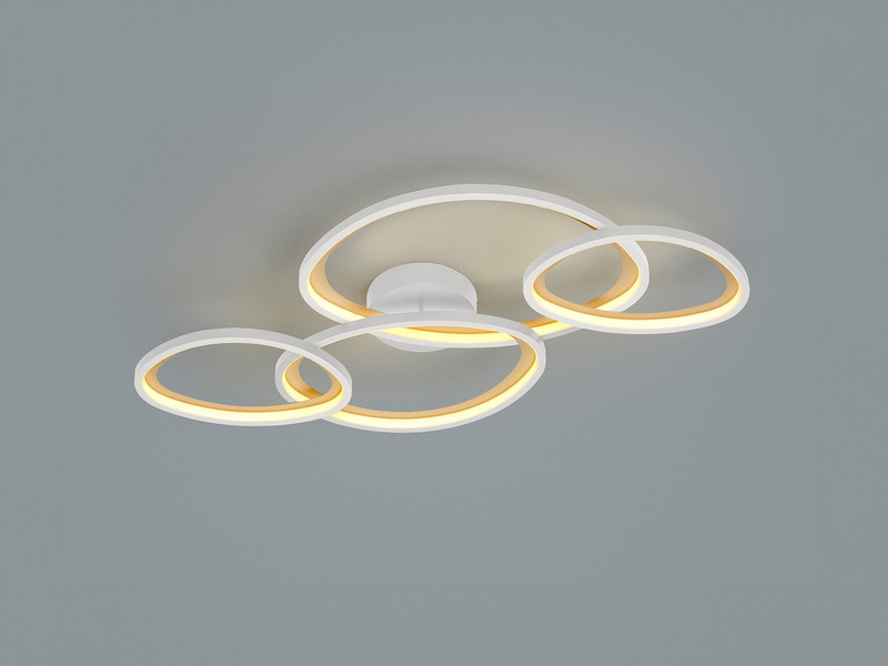 LED Deckenleuchte SIVO Grau mit Fernbedienung dimmbar, Breite 103cm