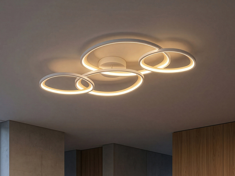 LED Deckenleuchte SIVO Grau mit Fernbedienung dimmbar, Breite 103cm