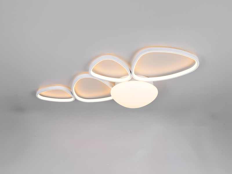 LED Deckenleuchte AMELIO Weiß mit Fernbedienung & Tageslicht, Breite 102cm