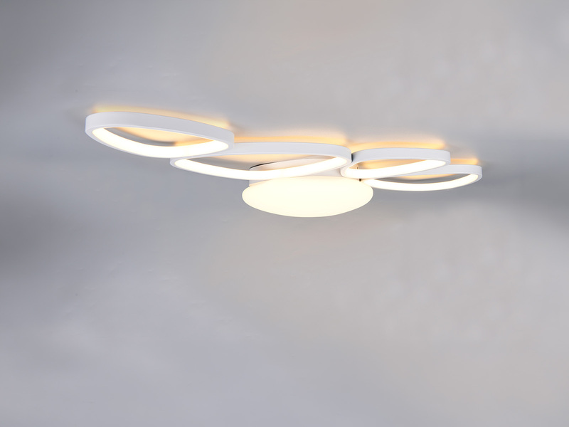 LED Deckenleuchte AMELIO Weiß mit Fernbedienung & Tageslicht, Breite 102cm