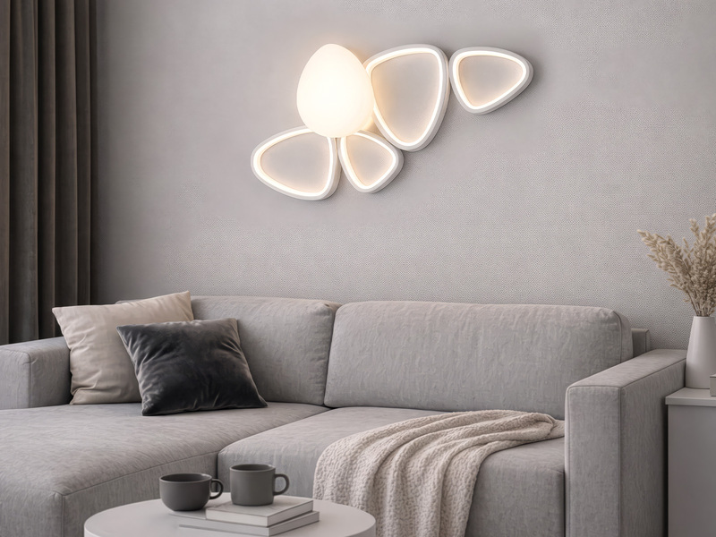 LED Deckenleuchte AMELIO Weiß mit Fernbedienung & Tageslicht, Breite 102cm
