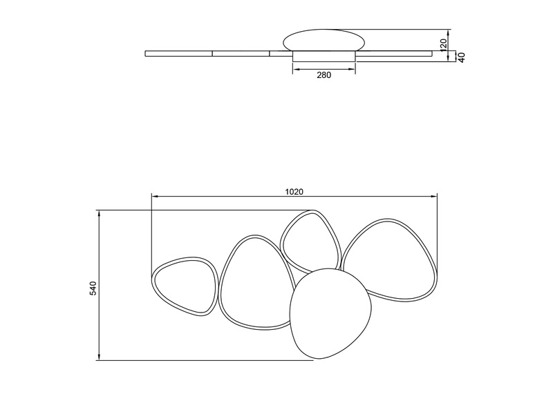 LED Deckenleuchte AMELIO Anthrazit mit Fernbedienung & Tageslicht, Breite 102cm