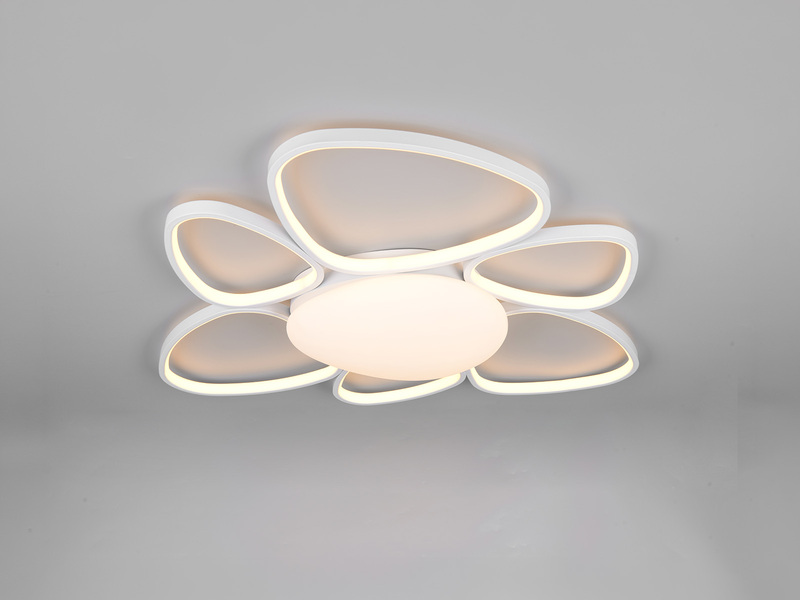 LED Deckenleuchte AMELIO Weiß mit Fernbedienung & Tageslicht, Breite 85cm