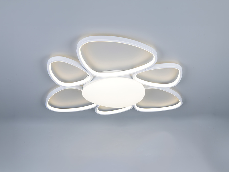 LED Deckenleuchte AMELIO Weiß mit Fernbedienung & Tageslicht, Breite 85cm