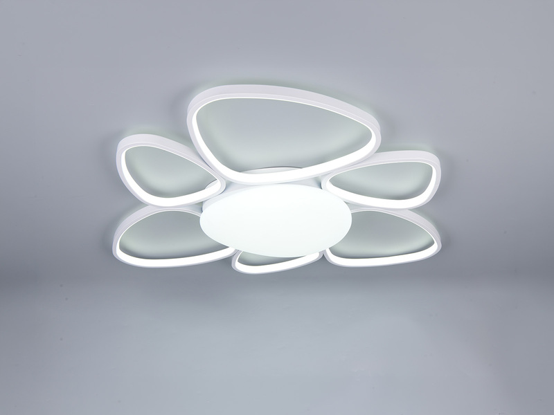 LED Deckenleuchte AMELIO Weiß mit Fernbedienung & Tageslicht, Breite 85cm