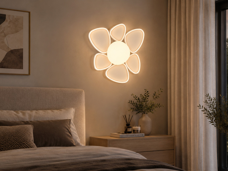 LED Deckenleuchte AMELIO Weiß mit Fernbedienung & Tageslicht, Breite 85cm