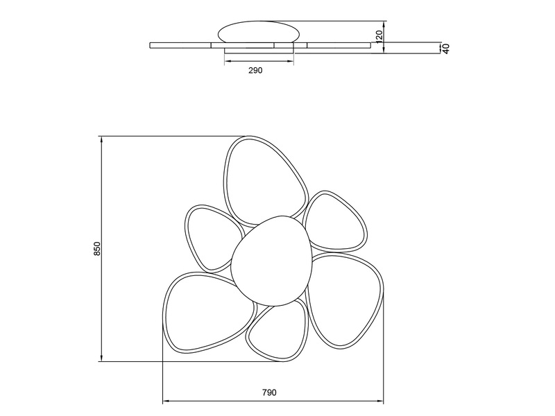 LED Deckenleuchte AMELIO Weiß mit Fernbedienung & Tageslicht, Breite 85cm