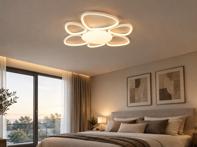 LED Deckenleuchte AMELIO Weiß mit Fernbedienung & Tageslicht, Breite 85cm