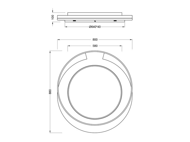 LED Deckenleuchte CERU mit Fernbedienung, 9000 Lumen hell, Breite 88cm