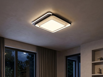 LED Deckenleuchte CERU mit Fernbedienung, 7800 Lumen hell, Quadrat 60cm