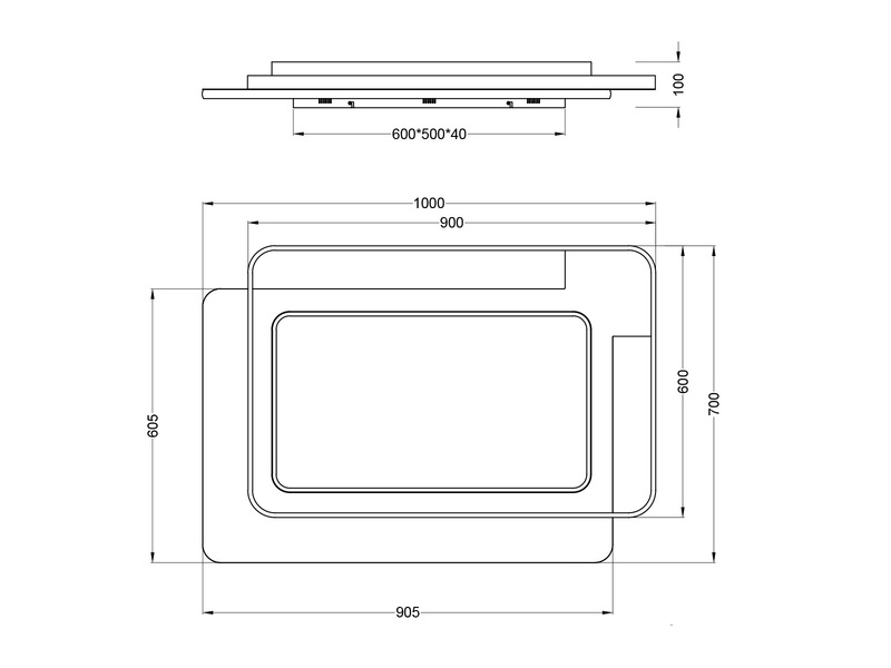LED Deckenleuchte CERU mit Fernbedienung, 9000 Lumen hell, Breite 100cm