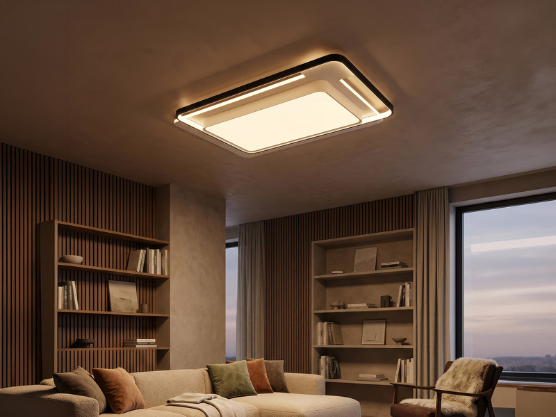 LED Deckenleuchte CERU mit Fernbedienung, 9000 Lumen hell, Breite 100cm