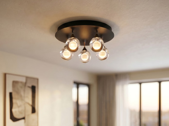 LED Glaskugel Deckenleuchte CALISTA dimmbar & 3 Lichtfarben, Ø 43cm