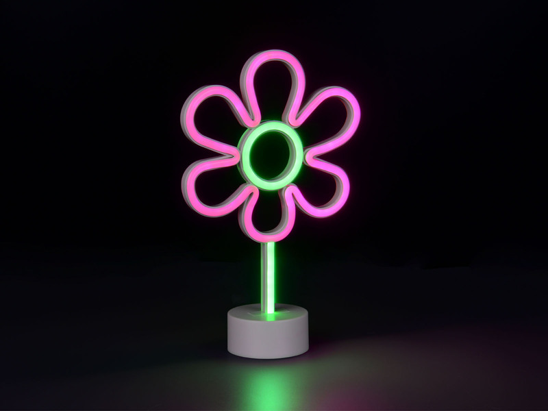 Deko LED Tischlampe ROSE Blumenlampe Batterie- oder USB betrieben, Höhe 31cm