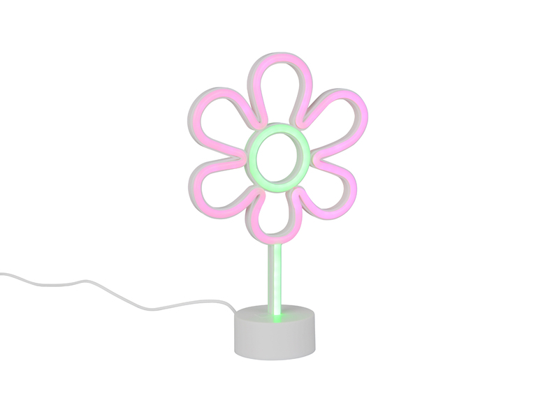 Deko LED Tischlampe ROSE Blumenlampe Batterie- oder USB betrieben, Höhe 31cm