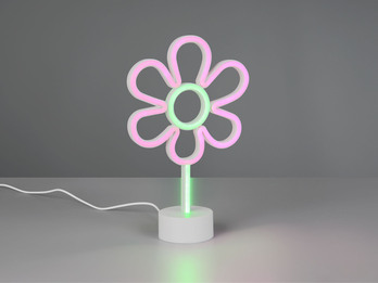 Deko LED Tischlampe ROSE Blumenlampe Batterie- oder USB betrieben, Höhe 31cm