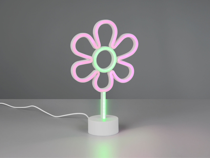 Deko LED Tischlampe ROSE Blumenlampe Batterie- oder USB betrieben, Höhe 31cm