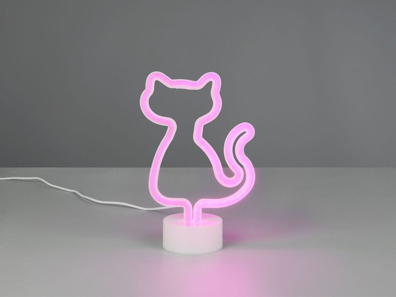 Deko LED Tischlampe CAT Katzenlampe Batterie- oder USB betrieben, Höhe 25cm