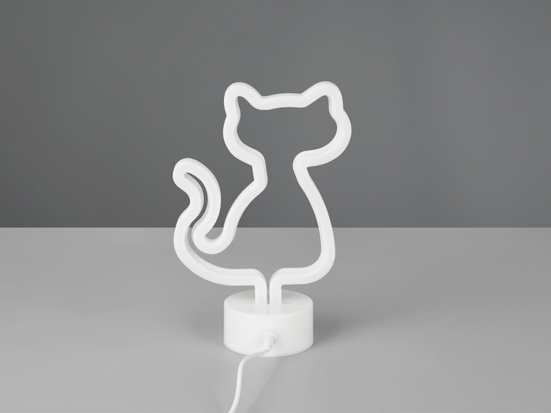 Deko LED Tischlampe CAT Katzenlampe Batterie- oder USB betrieben, Höhe 25cm