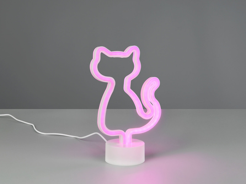 Deko LED Tischlampe CAT Katzenlampe Batterie- oder USB betrieben, Höhe 25cm