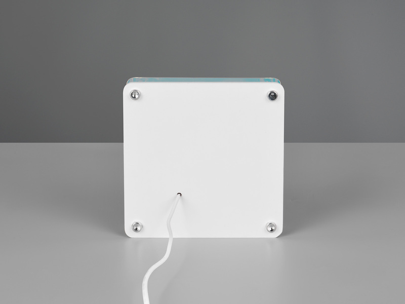 USB Deko Tischlampe QUERIDO LED Herz irisierend, 14,5 x 14,5cm