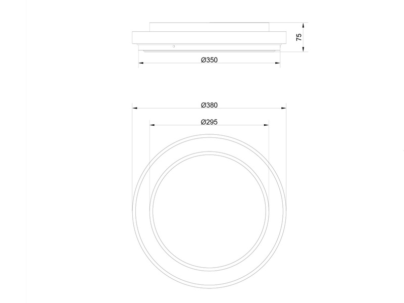 LED Deckenleuchte TENSO Weiß mit Fernbedienung & Tageslicht, Ø 38cm