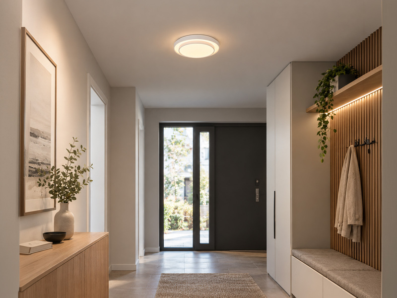 LED Deckenleuchte TENSO Weiß mit Fernbedienung & Tageslicht, Ø 38cm