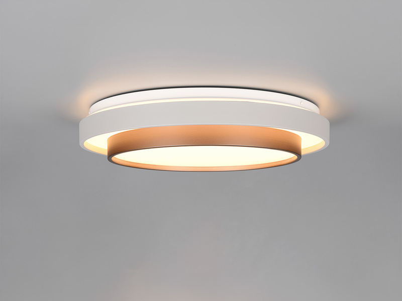 LED Deckenleuchte TENSO Coffee mit Fernbedienung & Tageslicht, Ø 38cm