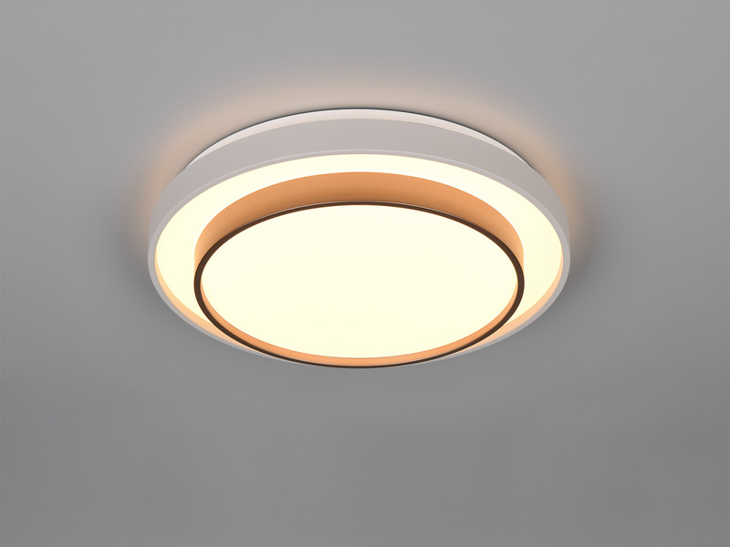LED Deckenleuchte TENSO Coffee mit Fernbedienung & Tageslicht, Ø 38cm