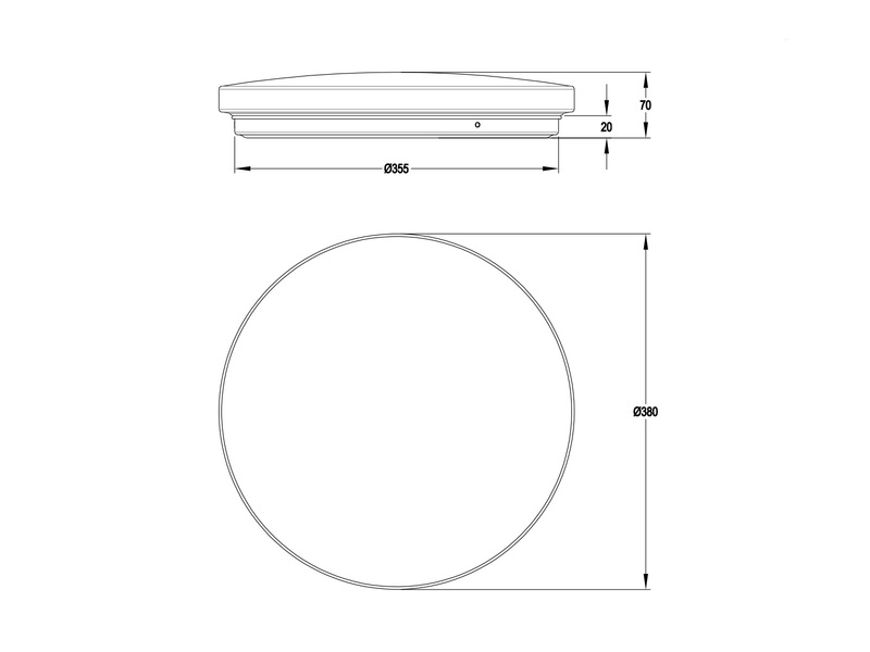 LED Deckenleuchte FIROS mit Fernbedienung, Tageslicht & Himmels Farbspiel Ø 38cm