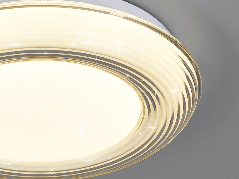 LED Deckenleuchte DARO klein & flach mit Sternenhimmel, Ø 27cm