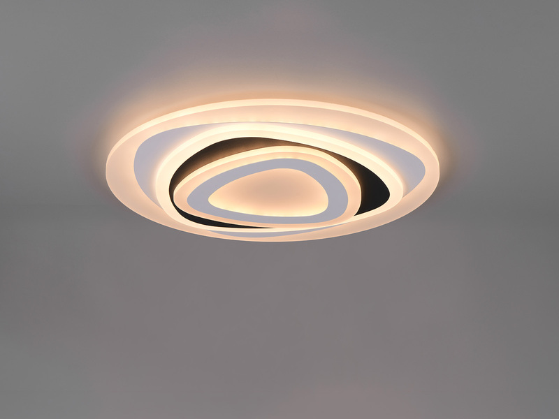 LED Deckenleuchte ZILO Weiß mit Fernbedienung dimmbar & Tageslicht, Ø 50cm